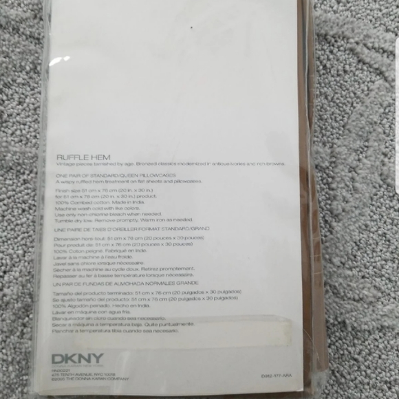 DKNY Standard Queen Pillowcases - Picture 2 of 2